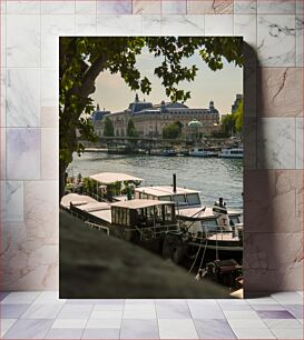 Πίνακας, Seine River View in Paris Θέα στον ποταμό Σηκουάνα στο Παρίσι