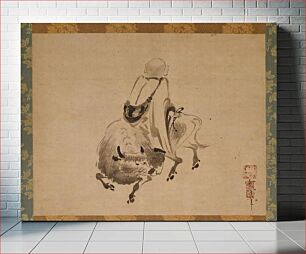 Πίνακας, Seiōgyū Riding Backward on an Ox by Sekkan
