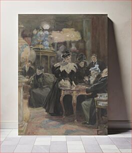 Πίνακας, Selecting miniatures, old store, Bailey, Banks, Biddle, Philadelphia (1895) by Alice Barber Stephens