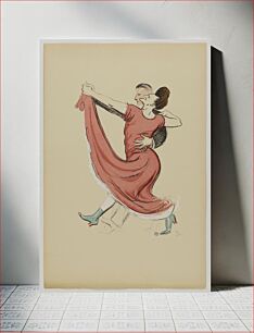 Πίνακας, Sem (1863-1934). "Album "le Nouveau Monde" (1er série) : planche de figures parisiennes - couple dansant (pl.3)". Lithographie en couleur. Paris, musée Carnavalet