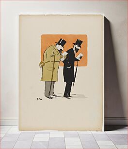 Πίνακας, Sem (1863-1934). "Album rouge "Sem", 3ème série; Gaston Dreyfus et baron Emmanuel Léonino". Lithographie couleur. Paris, musée Carnavalet