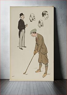Πίνακας, Sem (Georges Goursat, dit - 1863-1934)/J. Saudé. "Album Sem à la mer bleue : personnages non identifiés". Lithographie en couleur. Paris, musée Carnavalet