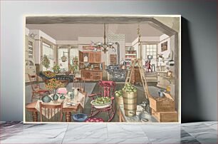 Πίνακας, Semi-Rural Kitchen and Dining Room (1910) (1935/1942) byPerkins Harnly