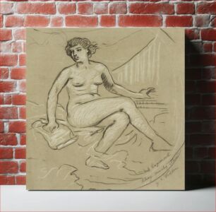 Πίνακας, Sensual nude portrait: Think Congressional Library anarchy altered (1895) by Elihu Vedder