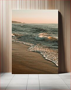 Πίνακας, Serene Beach at Sunset Γαληνή παραλία στο ηλιοβασίλεμα