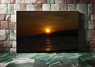 Πίνακας, Serene Beach Sunset Γαλήνιο ηλιοβασίλεμα στην παραλία
