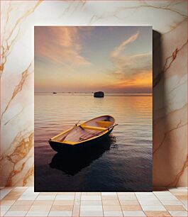 Πίνακας, Serene Boat on Calm Waters Γαλήνια βάρκα σε ήρεμα νερά