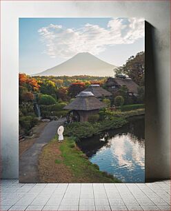 Πίνακας, Serene Countryside with Mount Fuji Γαλήνια εξοχή με το όρος Φούτζι