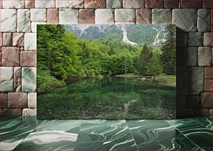 Πίνακας, Serene Forest Lake Γαληνό Δάσος Λίμνη