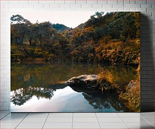 Πίνακας, Serene Forest Reflection Γαλήνια αντανάκλαση του δάσους