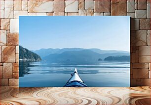 Πίνακας, Serene Kayak on Mountain Lake Γαλήνιο καγιάκ στην ορεινή λίμνη