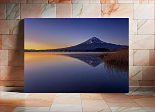 Πίνακας, Serene Lake and Mountain at Sunrise Γαλήνια λίμνη και βουνό στην ανατολή του ηλίου