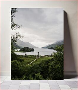 Πίνακας, Serene Lake and Mountain View Γαλήνια θέα στη λίμνη και στο βουνό