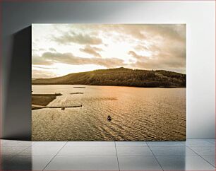Πίνακας, Serene Lake Sunset Γαληνό ηλιοβασίλεμα της λίμνης