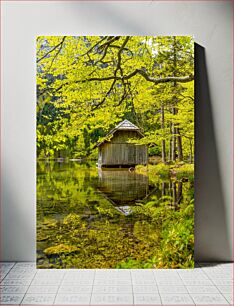 Πίνακας, Serene Lakeside Cabin Γαλήνια καμπίνα δίπλα στη λίμνη