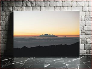 Πίνακας, Serene Mountain at Sunrise Γαλήνιο βουνό στην ανατολή του ηλίου