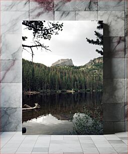 Πίνακας, Serene Mountain Lake Γαληνή ορεινή λίμνη