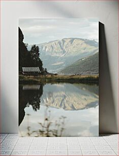 Πίνακας, Serene Mountain Lakeside Γαληνό Βουνό δίπλα στη λίμνη