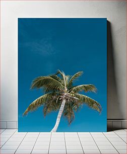 Πίνακας, Serene Palm Tree Against Blue Sky Γαλήνιος Φοίνικας ενάντια στον Γαλάζιο Ουρανό