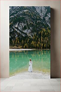 Πίνακας, Serene Reflection by the Lake Γαλήνια αντανάκλαση δίπλα στη λίμνη