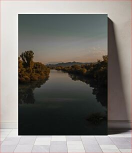 Πίνακας, Serene River at Dusk Γαλήνιος ποταμός στο σούρουπο