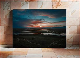 Πίνακας, Serene River at Sunset Γαλήνιος ποταμός στο ηλιοβασίλεμα