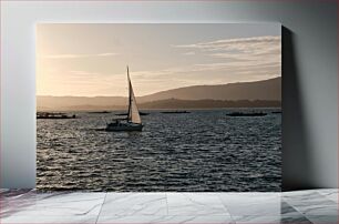 Πίνακας, Serene Sailing at Sunset Γαλήνια ιστιοπλοΐα στο ηλιοβασίλεμα