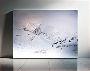Πίνακας, Serene Snowy Mountains Γαλήνια Χιονισμένα Βουνά