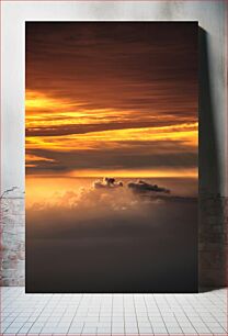 Πίνακας, Serene Sunset Above the Clouds Γαλήνιο ηλιοβασίλεμα πάνω από τα σύννεφα