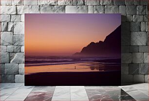 Πίνακας, Serene Sunset at the Beach Γαλήνιο ηλιοβασίλεμα στην παραλία