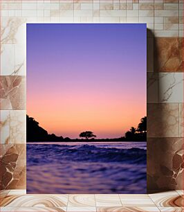 Πίνακας, Serene Sunset by the Sea Γαλήνιο ηλιοβασίλεμα δίπλα στη θάλασσα