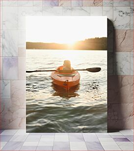 Πίνακας, Serene Sunset Kayaking Γαληνό ηλιοβασίλεμα καγιάκ