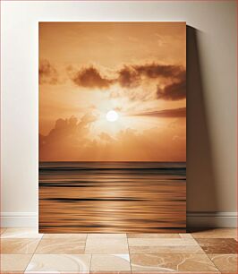 Πίνακας, Serene Sunset over Calm Waters Γαλήνιο ηλιοβασίλεμα πάνω από ήρεμα νερά