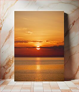 Πίνακας, Serene Sunset Over the Sea Γαλήνιο ηλιοβασίλεμα πάνω από τη θάλασσα