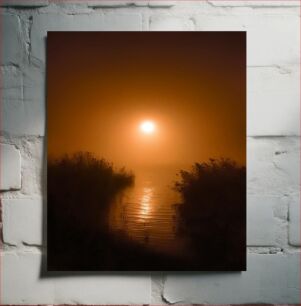 Πίνακας, Serene Sunset Over Water Γαλήνιο ηλιοβασίλεμα πάνω από το νερό