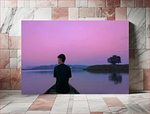Πίνακας, Serene Sunset Reflection Γαλήνια αντανάκλαση ηλιοβασιλέματος