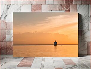 Πίνακας, Serene Sunset Voyage Γαληνό ταξίδι στο ηλιοβασίλεμα