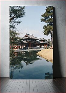 Πίνακας, Serene Temple Reflection Γαλήνια αντανάκλαση ναού