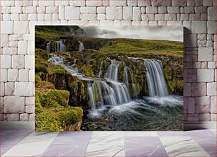 Πίνακας, Serene Waterfall Landscape Γαλήνιο Τοπίο Καταρράκτη