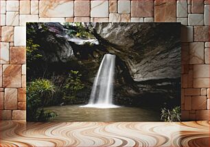 Πίνακας, Serene Waterfall Γαλήνιος καταρράκτης
