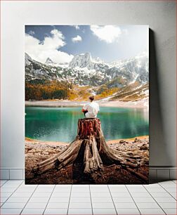 Πίνακας, Serenity by the Mountain Lake Γαλήνη δίπλα στη λίμνη του βουνού