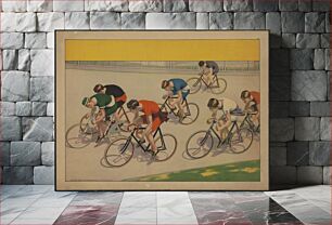 Πίνακας, [Seven bicyclists racing]