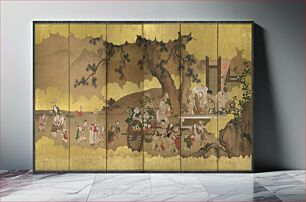 Πίνακας, Seven Gods of Good Fortune and Chinese Children by Kano Chikanobu
