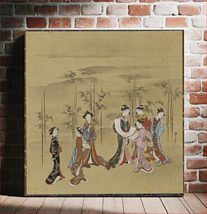 Πίνακας, Seven young women in a bamboo grove, Kawamata Tsunemasa