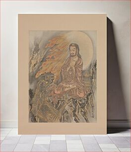 Πίνακας, Shakyamuni Conquering the Demons (Shaka Gōma-zu) by Kawanabe Kyosai