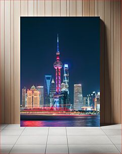Πίνακας, Shanghai Skyline at Night Ορίζοντας της Σαγκάης τη νύχτα