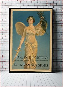 Πίνακας, Share in the victory--Save for your country--Save for yourself--Buy War Savings Stamps Haskell Coffin ; Mural Advertising, Rusling Wood