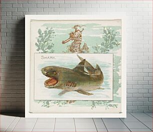 Πίνακας, Shark, from Fish from American Waters series (N39) for Allen & Ginter Cigarettes