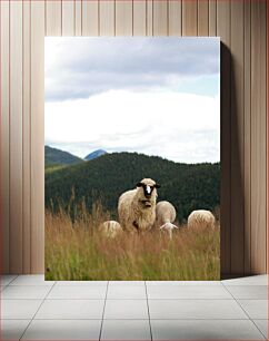 Πίνακας, Sheep Grazing in the Mountains Πρόβατα που βόσκουν στα βουνά