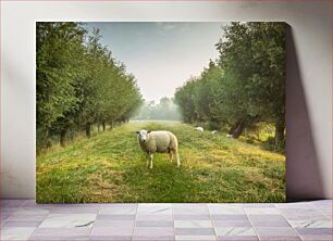 Πίνακας, Sheep in a Pastoral Landscape Πρόβατα σε ποιμενικό τοπίο